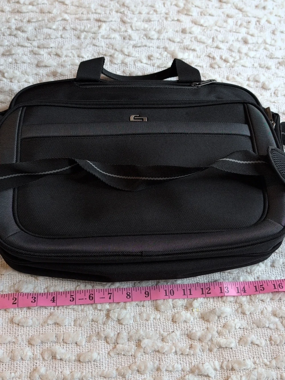 Solo Checkpoint Multi Compartment Travel Nylon Black Slim Briefcase Trolley